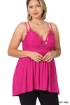XMAS JULY Crochet Lace tunic cami - Curvy Size - 4 Colors