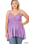 XMAS JULY Crochet Lace tunic cami - Curvy Size - 4 Colors