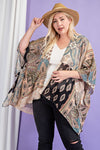 Paisley Print Kimono Curvy Size