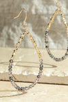 Tear Drop and Mixed Bead Earrings -2 Colors