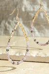 Tear Drop and Mixed Bead Earrings -2 Colors