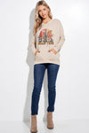 NEW Vintage Cactus Hoodie Long Sleeve Top
