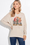 NEW Vintage Cactus Hoodie Long Sleeve Top