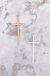 Cross Hook Earrings - 2 Colors