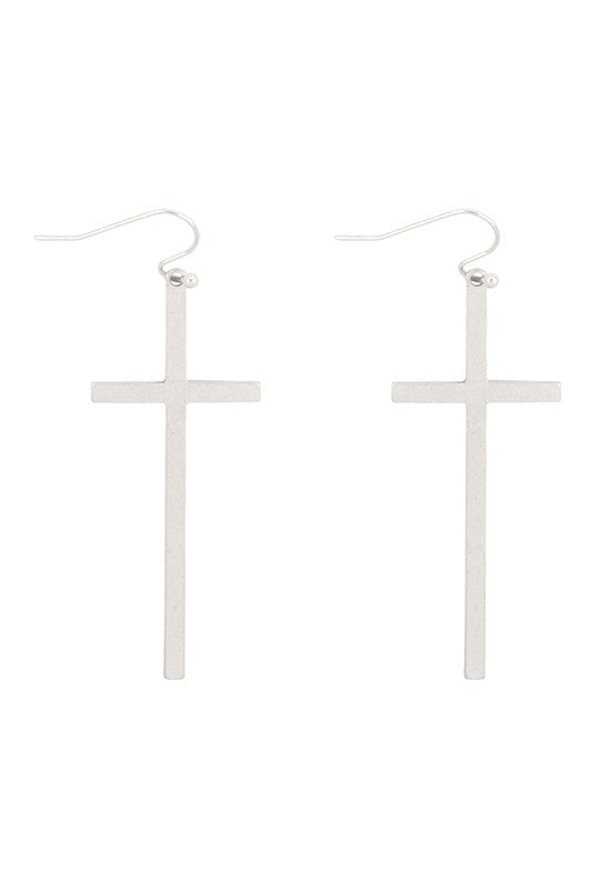 Cross Hook Earrings - 2 Colors