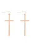Cross Hook Earrings - 2 Colors