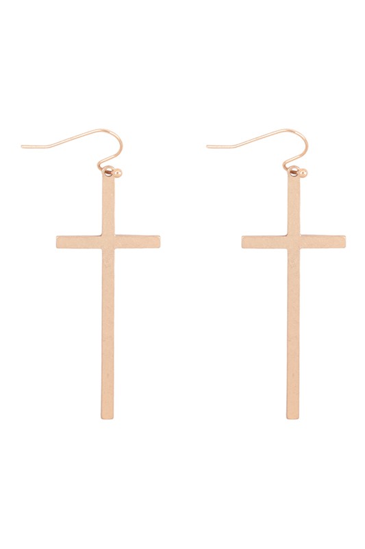 Cross Hook Earrings - 2 Colors