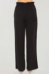Black Flowy Elastic Waist Pants