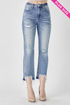 Risen High Rise Crop Straight Leg Jeans - Curvy Size