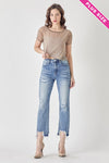 Risen High Rise Crop Straight Leg Jeans - Curvy Size