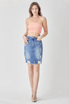 Distressed Pencil Skirt