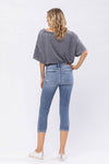 XMAS JULY Judy Blue Mid-Rise Capri Destroyed