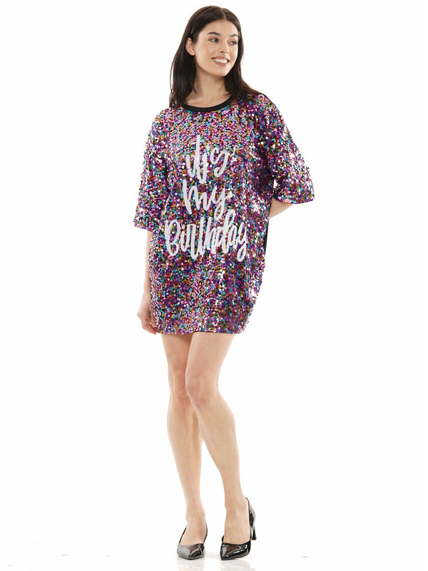 NEW Multi Its my birthday shirt dress - Curvy Size