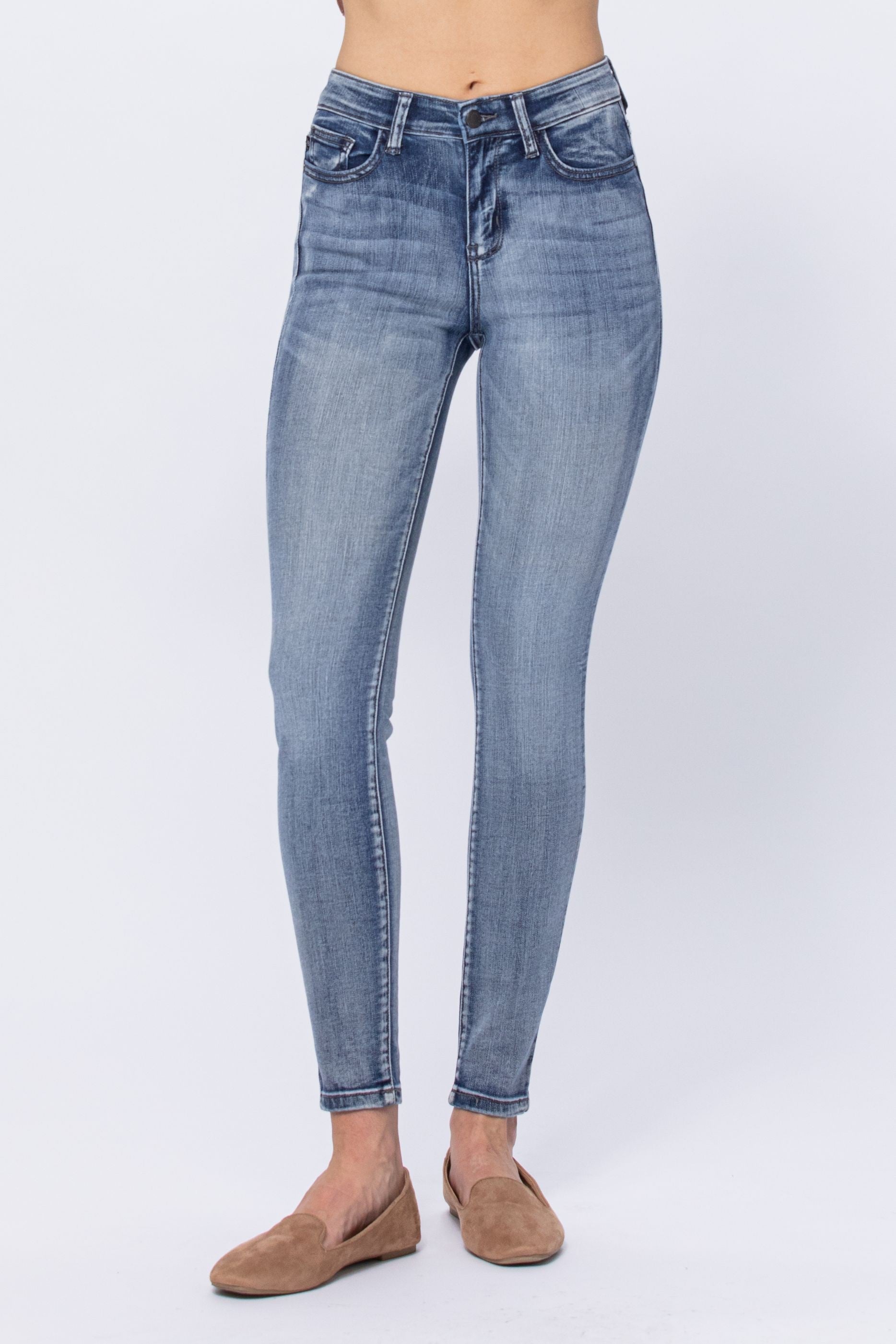 Judy Blue High Rise Heavy Sand Skinny - Curvy Size