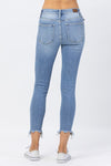 NEW Judy Blue Bleach Splash Shark Bite Skinny