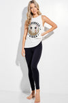 Baseball vibes side slit tank top