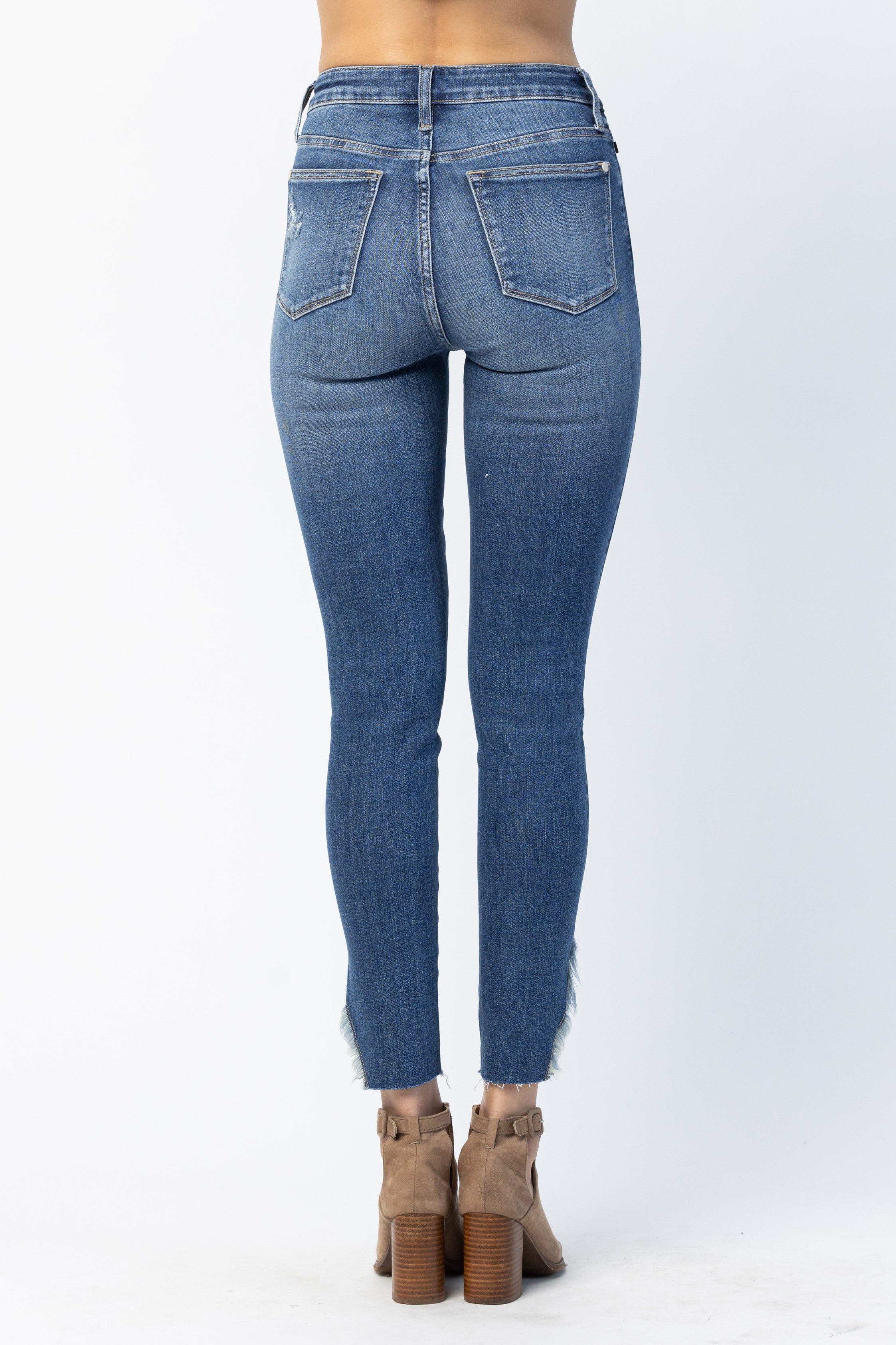 NEW Judy Blue HW Skinny w Hem Detail