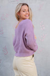 Long Sleeve Reversible Front Knot Sweater