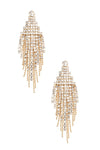 Rhinestone Pave Fringe Earring - 2 Colors