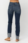 Judy Blue Mid Rise Tall Minimal Distressed Straight