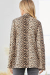 TOTE NEW Leopard Knit Woven Blazer - Curvy Size