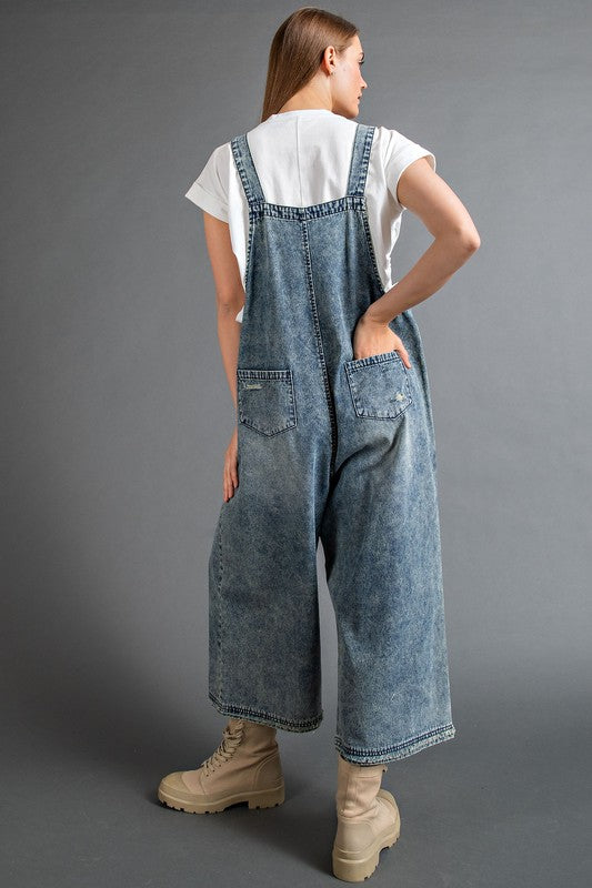 Sanforized Washed Denim Overalls