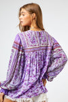 Round Neck Peasant Babydoll Top