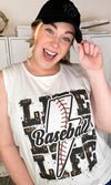 Baseball Life Lightening Bolt Tank Top
