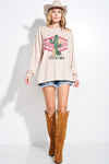 Cactus Aztec tri-blend oversized top