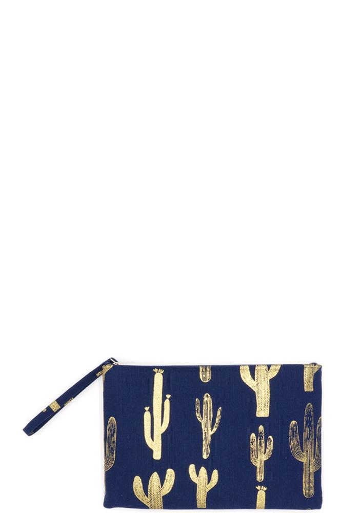 NEW Gold/Silver Foil Cactus Pouch - 3 Colors