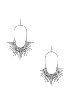 Spike Geo Shape Metal Wire Earrings - 2 Colors