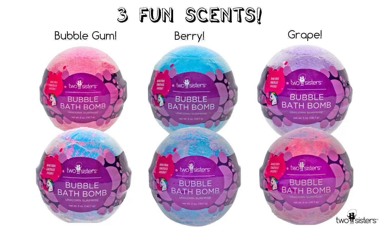NEW 6 Unicorn Surprise Bubble Bath Bombs Set