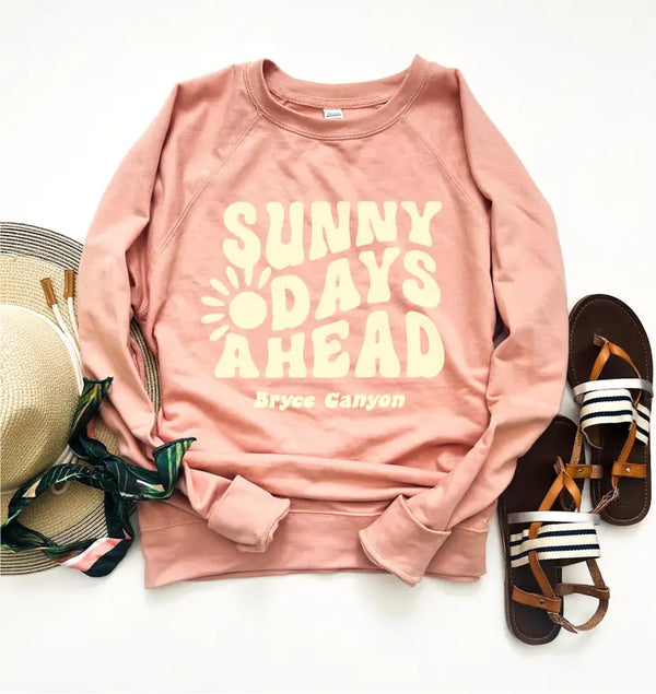 Sunny days ahead french terry graphic sweatshirt