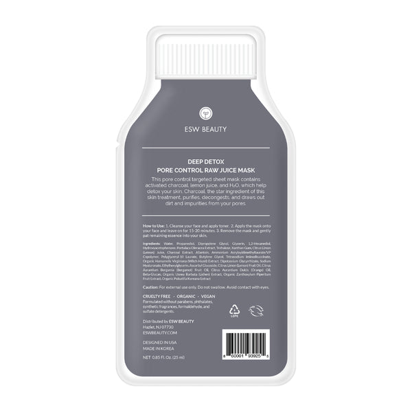 NEW Deep Detox Pore Control Raw Juice Sheet Mask
