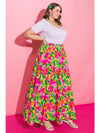 Printed Poplin Skirt - Curvy Size