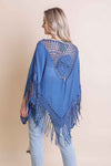 Crochet Medallion Tassel Kimono - 5 Colors