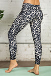 Leopard Grey Full Length Leggings With Pockets