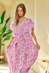 Floral Smocked Layered Maxi Dress