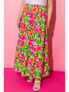 Printed Poplin Skirt - Curvy Size