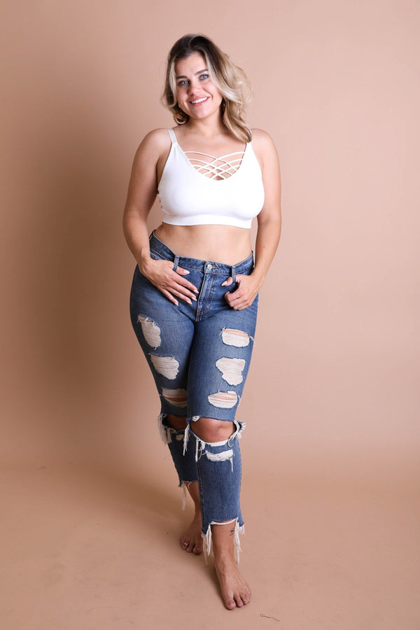 NEW Interwoven Strappy Bralette Curvy Size - 2 Colors