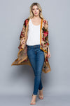 Vintage Velvet Rose Kimono