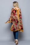 Vintage Velvet Rose Kimono