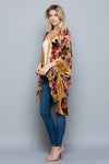 Vintage Velvet Rose Kimono