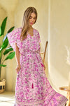 Floral Smocked Layered Maxi Dress