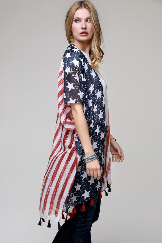 Americana USA Flag Kimono