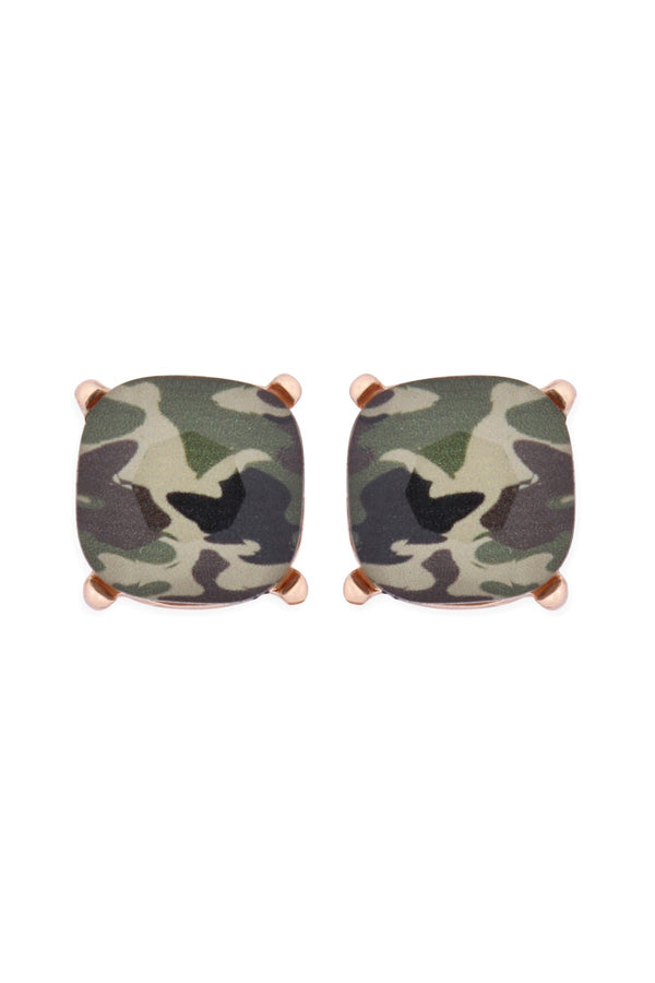 NEW Camo Stud Earrings