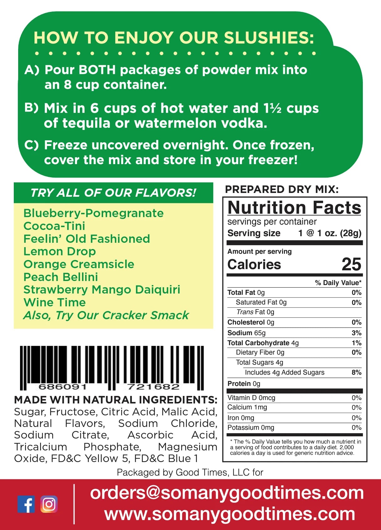 Margarita Twist Slushie Drink Mix