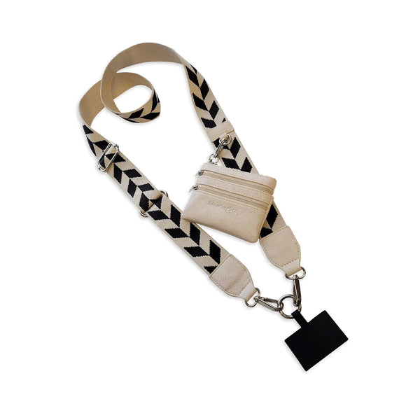 Chevron Clip & Go Strap w/Zippered Pouch