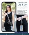 Black Clip & Go Strap w/Zippered Pouch