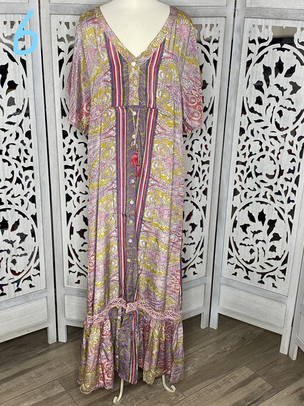 Boho Short Sleeve Maxi Dress